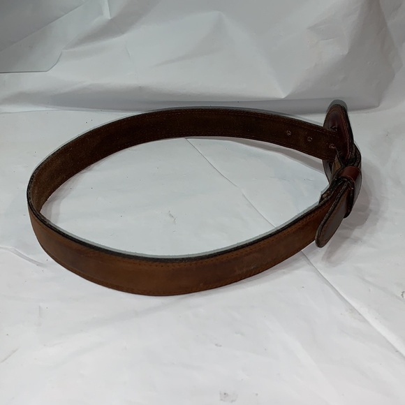 GORBANI Brown Leather Belt Size Medium - Picture 4 of 7